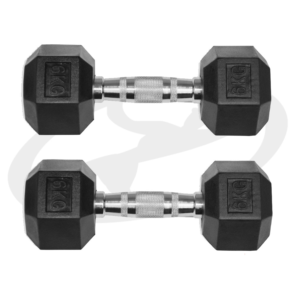 Обрезиненные гексагональные гантели Oxide Fitness ODB04